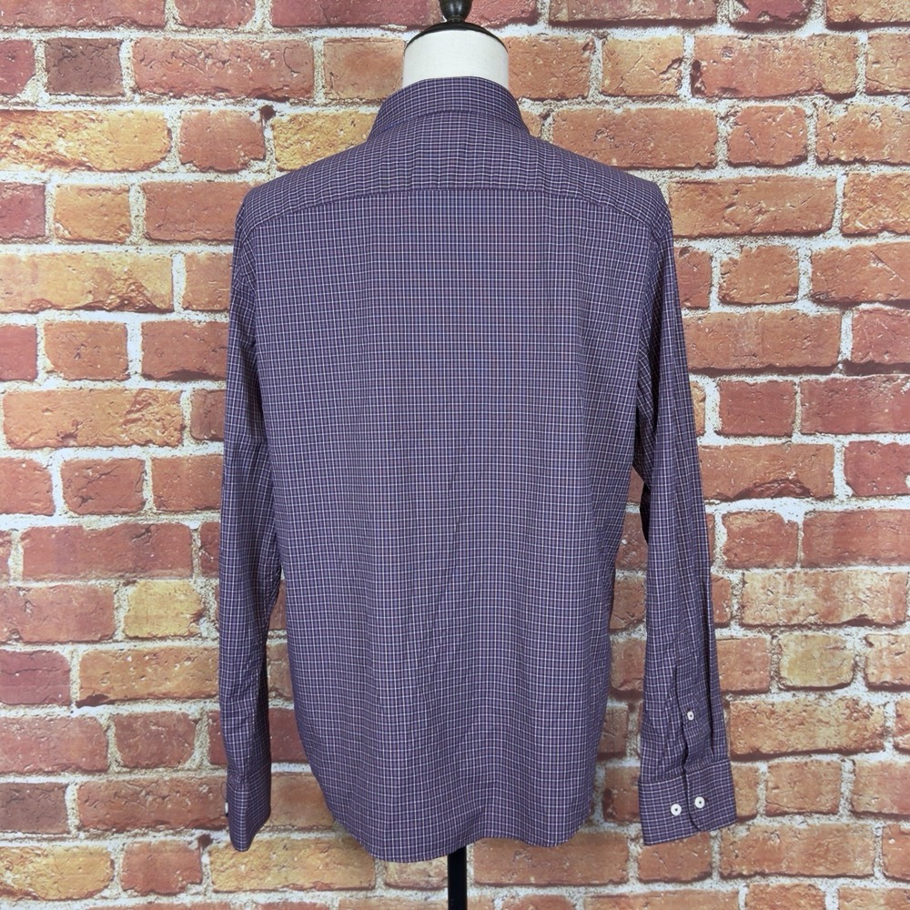UNTUCKit Slim Fit Plaid Long Sleeve Button Down Shirt Men's XL Nylon Casual - Picture 5 of 11